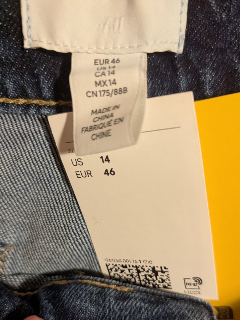 H&M NWT Wide Leg Jeans Size 14 longer inseam 31" - Picture 3 of 7